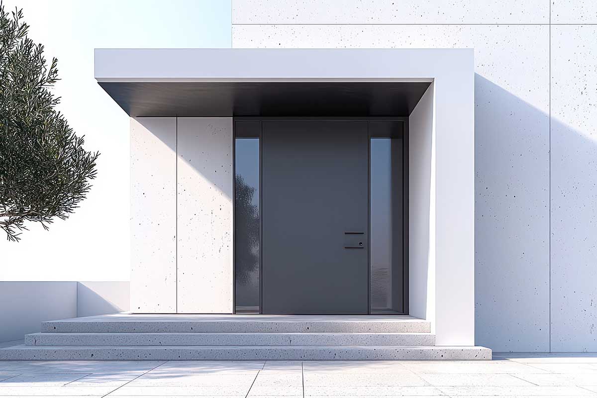flush entrance door